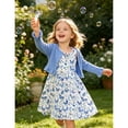 thumbnail image 2 of Lanbubble Toddler Girls Dresses with Ruffle Cardigan, 2‑Piece Fall Outfits for 3‑7T, 2 of 10