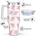 thumbnail image 3 of 40oz Pig Tumbler with Handle & Straw - Insulated Stainless Steel Travel Mug,Leakproof,Cup Holder Friendly,Dishwasher Safe,for Hot/Cold Drinks., 3 of 9