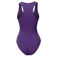 thumbnail image 3 of A2Y Women's Fashion Basic Premium Cotton Racerback Tank Body Suit Purple S, 3 of 5