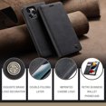 thumbnail image 3 of Mantto Case For iPhone 13 Pro Max, Luxury Cash Wallet Pocket With Card Slot High Qulity PU Leather Retro Cover Kickstand Folio Magnetic Phone Cover For Apple iPhone 13 Pro Max 6.7", Black, 3 of 12