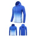 thumbnail image 4 of Mens Athletic Workout Hoodies Big & Tall Casual Full Zipper Pockets Long Sleeve Sweatshirts Plus Size Basic Gradient Lightweight Hoodie XL-4X, 4 of 8