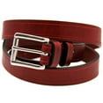 thumbnail image 4 of Men's 1 1/4" Burgundy Latigo Leather Belt Saddle Groove Double Loops Made In USA, 4 of 4