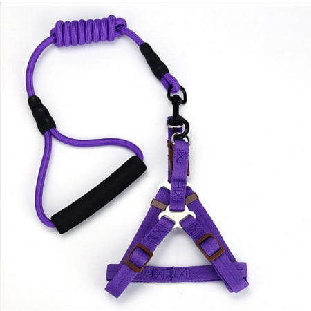 Gespout Dog Leash Dog Harness  Adjustable Vest  with a Training Leash for Small Medium Dogs Purple 3PCS