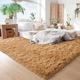 thumbnail image 2 of Nefoso Shag Area Rug, 6ft x 9ft Soft Fluffy Area Rugs for Living Room Bedroom Decor Carpet, Light Brown/Camel, 2 of 10