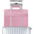 thumbnail image 6 of iBenzer Water-Resistant Polyester 14" Laptop BriefCase, Rose Quartz, 6 of 7