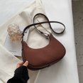 thumbnail image 2 of Bolso de media luna para mujer, bolso bandolera informal con correa ajustable para citas de invierno, 2 of 8