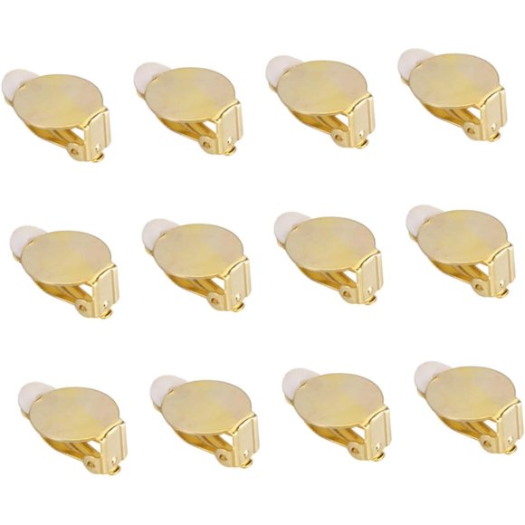 ZOUSSIQI Convertisseurs de Boucles d'Oreilles, Convertisseur de Boucles d'Oreilles Pendantes, Clips Arrière, Convertisseur de Boucles d'Oreilles Percées en Clips 10mm Doré 20 Pcs Clips d'Oreilles Rondes CA919-49998