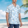 thumbnail image 3 of Pofeuu Cute Goose On A Blue Sky Print Hawaiian Shirt for Men Sleeves Casual Button Down Summer Beach Dress Shirts T-Shirts,3X-Large, 3 of 7