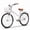 Soft White, variant on Hykolity 26 in Cruiser Bike Beach Bicycle for Women Comfortable City Bike Commuter Cycling Adult Rider Height 60-72 in with Rear Rack and Basket Pink Pastel