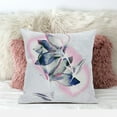thumbnail image 2 of Waterflower Indoor/Outdoor Pillow with Removable Cover in Pink Blue White18x18, 2 of 4