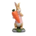 thumbnail image 1 of Pascua Animal Estatuilla Resina Artesanía Centerería Estatua Estatua Chimenea Encimera Decoración Escultura Ornamentos Decorativos Decorativos Zanahoria Rosa Noticed HA012587-01B, 1 of 7