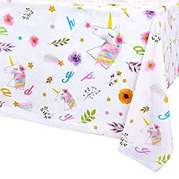 Unicorns tablecloth disposable party table covers for kids birthday party decors 