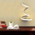 thumbnail image 4 of Lámpara de pared LED en espiral minimalista moderna, lámpara de noche creativa para pasillo de dormitorio, lámpara de pared para sala de estar, aplique de pared de metal de aluminio, 4 of 5