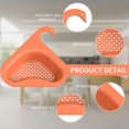 thumbnail image 4 of Estante Del Fregadero Cesta coladora para fregadero Filtro colgante triangular Estante de almacenamiento para fregadero (naranja) Likrtyny Libre de BPA, 4 of 4