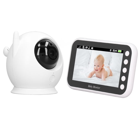 Monitor Para Bebés HD, Control De Volumen, Conversación Bidireccional, Pantalla LCD De 4,3 Pulgadas, Rotación De 360 grados, Monitor Para Bebés Con Vídeo De 100-240 V, 8