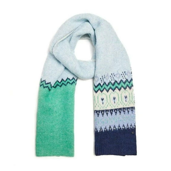 Jocelyn Women's Knit Fair Isle Scarf, Blue Multi, One Size, $125