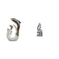 thumbnail image 1 of Estatua moderna abstracta de cerámica que fusiona un delfín y a Guan Yin, ideal para la oficina, la sala de estar, la mesa de centro, decoración Feng, 1 of 8