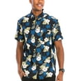 thumbnail image 1 of Men Hawaiian Shirt Vacation Short Sleeve Casual Button Down Shirts Summer Beach Shirt, 1 of 5
