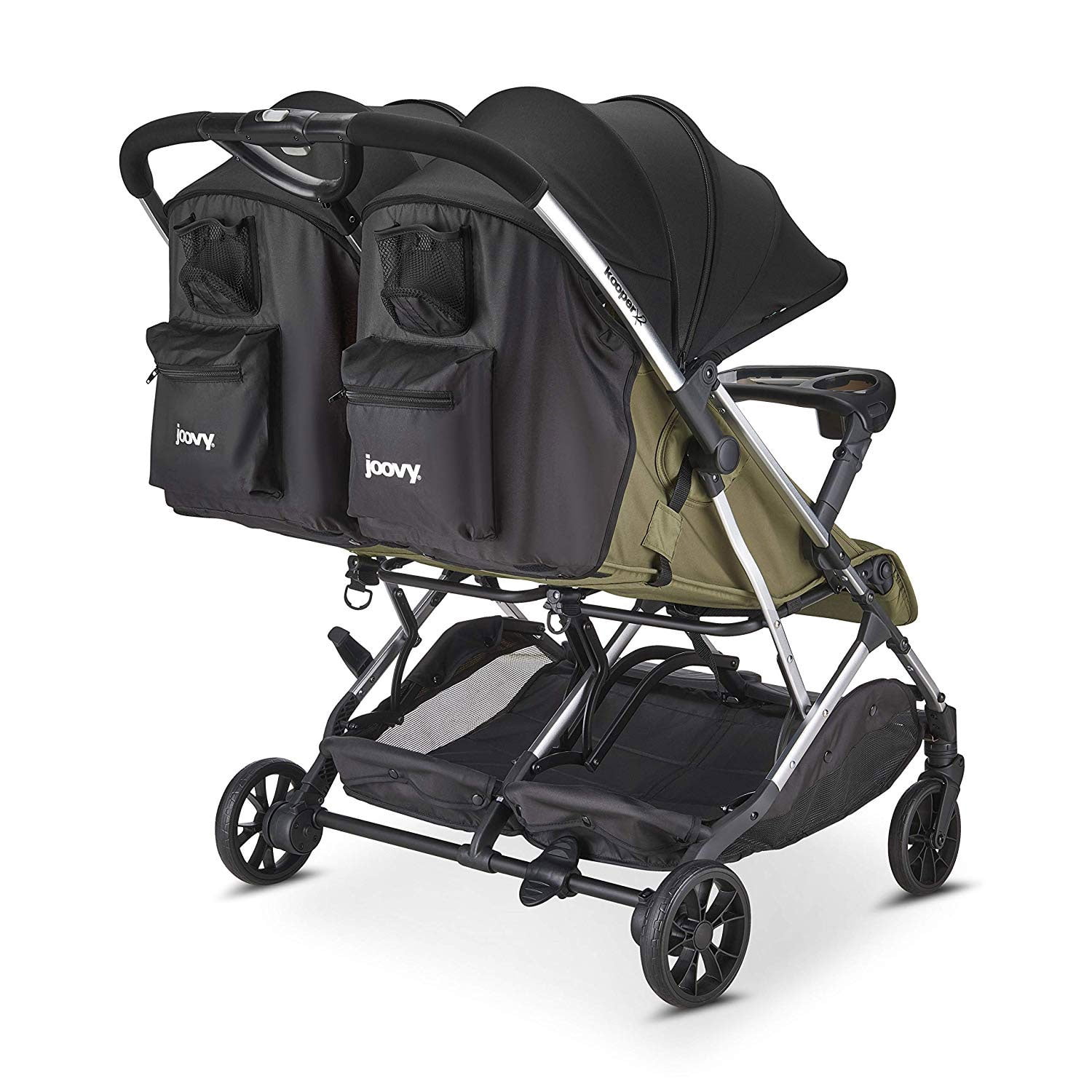 Joovy Double Folding Adjustable Recline Stroller w/ Ventilated Rain