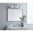 thumbnail image 3 of Soft corner metal rectangular mirror 24x36 inch in Silver, 3 of 5