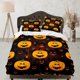 thumbnail image 1 of Calabaza y murciélagos de Halloween tamaño completo ropa de cama y funda de almohada, funda nórdica Dorm Set, 1 of 4