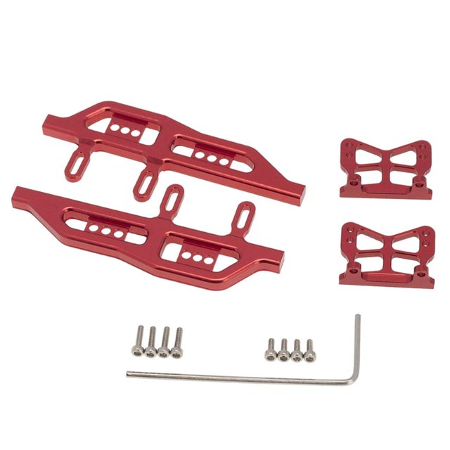TISHITA Side Pedal Set Treadle Foot Pedal Plate for Axial SCX24 AXI90081 1/24 RC Car red