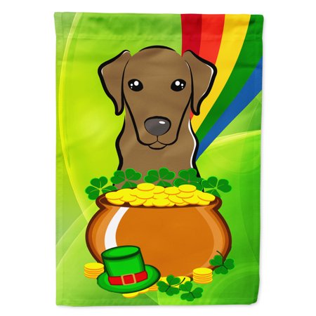Carolines Treasures BB1978GF Chocolate Labrador St. Patricks Day Flag Garden Size   Small  multicolor