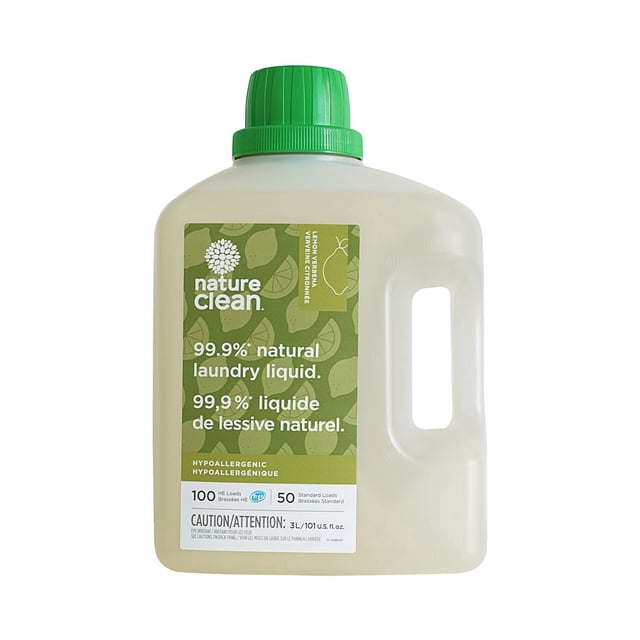 Détergent à lessive liquide 99 % naturel Nature Clean – verveine citronnée
