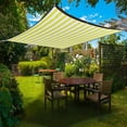 thumbnail image 3 of Jubipavy Outdoor Yellow And White Stripes Sunny Shade Cloth Pergol And Backyard Patio Sunshade With Protection Heat Material Reinforced Grommets 9.80*9.80ft, 3 of 5