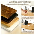 thumbnail image 2 of HDOFM 39.4 Inch Folding Computer Desk - Portable Activity Table Conference Table Home Office Desk, Attached storage rack,No Assembly,Teak, 2 of 7