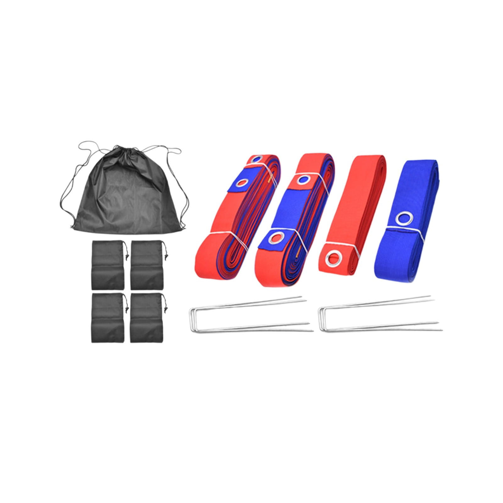 &nbsp;16m/52ft Volleyball Court Boundary Line Kit - Portable Polyester Webbing with Sandbags & Pins - Quick Setup for Beach/Outdoor Training - Includes Drawstring Storage Bag
