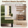 thumbnail image 5 of Aprafie Ergonomic Wingback Chair, 20.7" High Back Accent Chair with Ultra-Thick Cushion, Solid Wood Arms & Legs for Living Room, Bedroom, Reading Nook, Green, 5 of 7