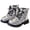White, variant on Girls Kneeâhigh Boots Insulated Big Kid Girls Winter Fashion Bootslaceâup Nonâ Outsole Laceâup School Daily Wear Low Heel Girls Winter Shoe Boots
