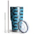 thumbnail image 2 of 30oz Blue Dachshunds Dog Tumblers Stainless Steel Tumbler with Lid and Straw,Vacuum Insulated Double Wall Travel Tumbler Cups Mug with Cleaning Brush for Coffee,Tea, 2 of 7