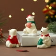 thumbnail image 2 of Manunclaims Christmas Santa Claus Snowman Penguin Ornament Realistic Looking Bright Color Anti Fade Xmas Scene Decoration Children Toy Doll, 2 of 8