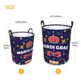 thumbnail image 5 of Daiia Happy Mardi Gras Round Laundry Basket with Handles Thickened Waterproof Circular hamper,Dirty Clothes Storage Basket for Bedroom,Bathroom,College Dorm-Small, 5 of 8