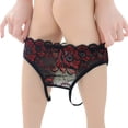 thumbnail image 3 of Panties for Women,Elegant Lace Underwear for Women Comfortable Seamless Briefs and Thongs Apparel,Womens Underwear,Black,One Size, 3 of 6