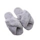 thumbnail image 1 of Zapatillas De Lana Artificial Planas Con Punta Abierta De Color Sólido Para Mujer De Otoño E Invierno, Zapatillas De Felpa Cruzadas Antideslizantes Y Resistentes Al Desgaste Inevent AP007466-06, 1 of 6