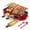 Detachable Electric Grill Pan - Includes Gift Bag, Red, variant on 2-in-1 Electric Grill & Griddle | 1500W Indoor Outdoor Grill with Non-Stick Plates, Grill Mesh, Temp Control, Dishwasher Safe | Smokeless Electric BBQ & Frying Pan, Holiday Gift
