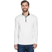 A Product of UltraClub Mens Cool  Dry Sport Quarter-Zip Pullover -Bulk Discou White
