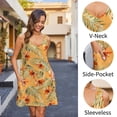 thumbnail image 4 of Weardear Sundress for Women 2025 Casual Hawaiian Dresses V Neck Loose Fit Tank Dress with Pockets, 4 of 5