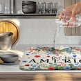 thumbnail image 4 of 4th of July Patriotic Floral Dish Drying Mat Summer Memorial Day Large Kitchen Mats Dish Drying Pad Absorbent Dish Dryer Mat for Kitchen Countertops Microfiber Drainer Pad Dish Drying Mats (18x24 in), 4 of 7