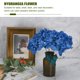 thumbnail image 3 of Uxcell Flores de Hortensia de Seda, Flores Artificiales Azules Oscuras para Bodas 30 Set, 3 of 6