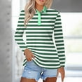 thumbnail image 2 of Pxiakgy Women's Polo Shirts Cotton 3-Button Long Sleeve Collared Tops Summer Cool Shirt Uniform Casual Shirts Women's Short Sleeved Slim Fit Casual Fashion Top Green L, 2 of 5