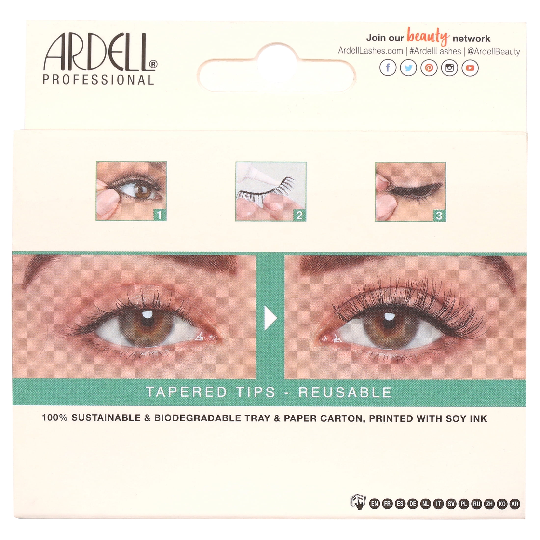 Ardell EcoLashes, Natural Black False Eyelashes, 454 2 Pack