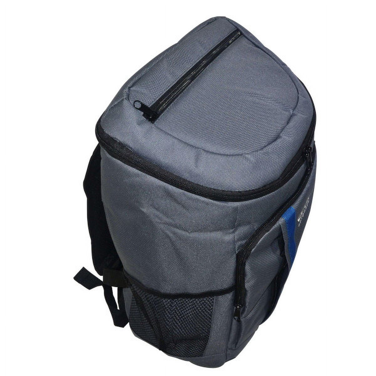 ecox Outdoors cooler backpack insulated 20L about 30 can capacity with Bottle Opener padded straps lightweight and easy to carry daytripper Grey BPC20LG