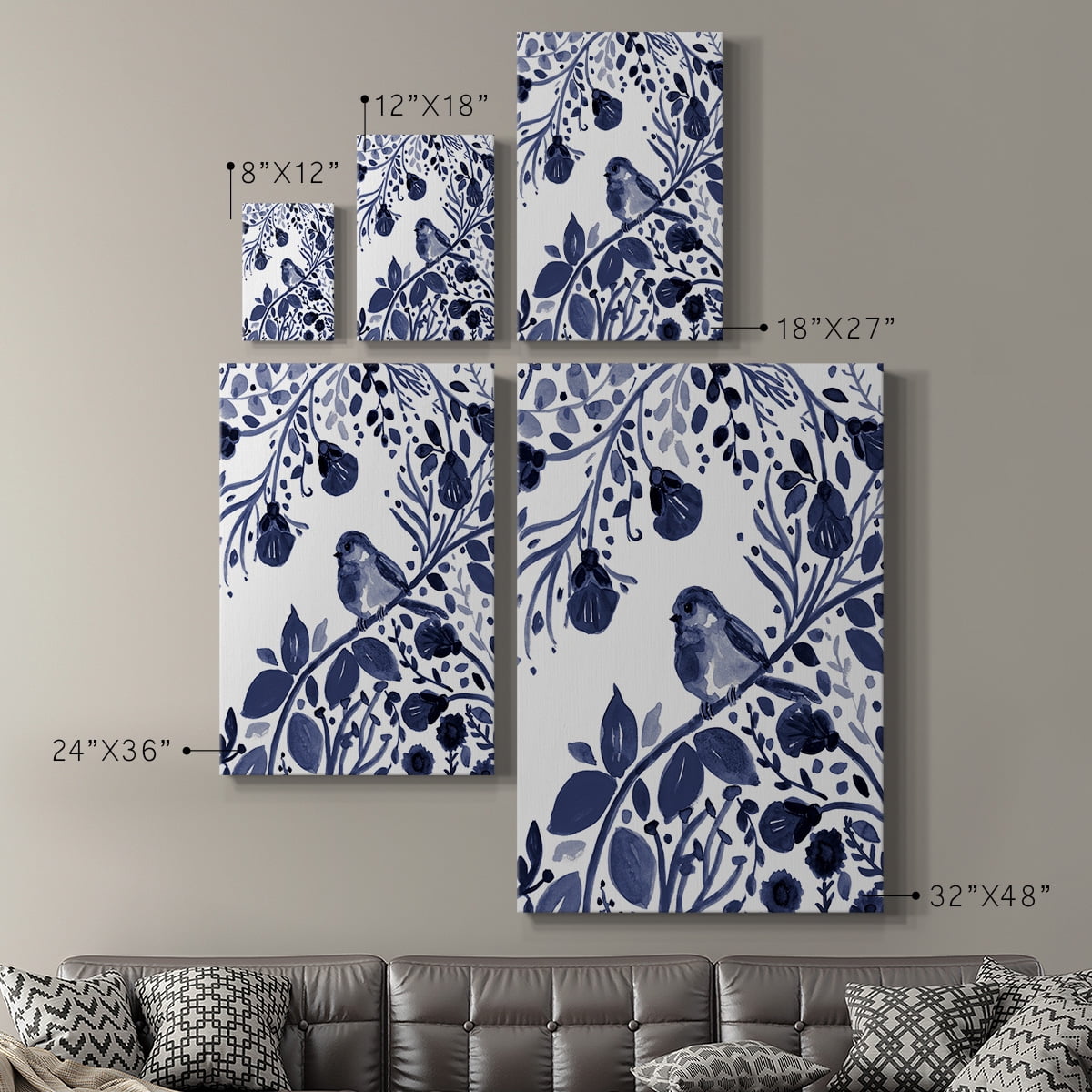 Indigo Song II Premium Gallery Wrapped Canvas - Ready to Hang