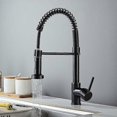 thumbnail image 4 of high quality Kitchen mixer tap Matte black kitchen faucet with pull-out sprayer, 4 of 5