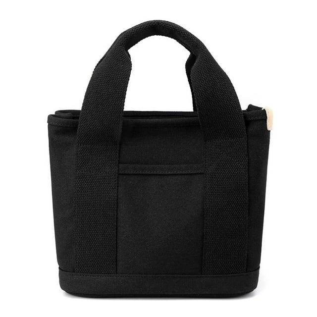 Bolso de mano para mujer, pequeño, de moda, mini, de lona, cruzado, para hombro, color negro