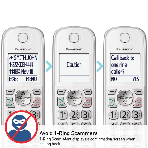 Panasonic Téléphone fixe TG6851SPS Blanc | Techinn